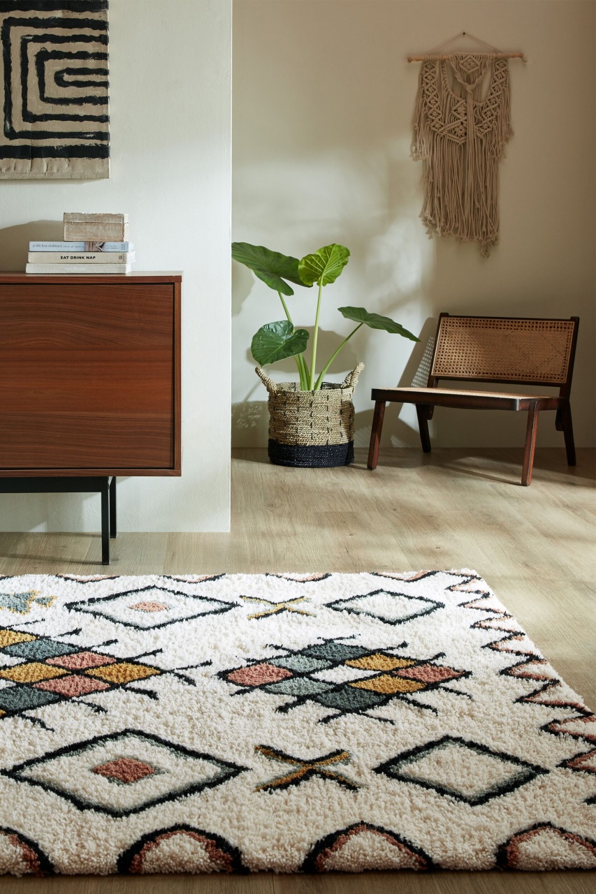 Covor Maroc Midar Shaggy Multicolor 120X170 cm, Flair Rugs