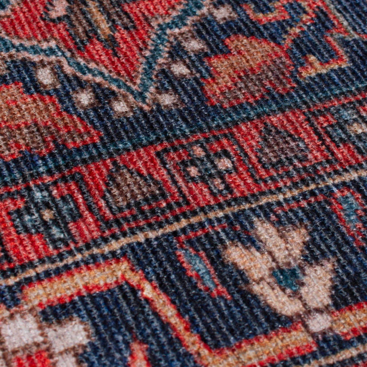 Covor Medallion Washable Rosu 115x170 cm, Flair Rugs