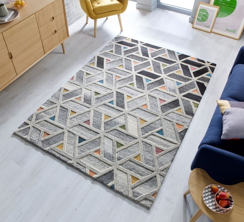 Covor River Gri/Multicolor 160X230 cm, Flair Rugs