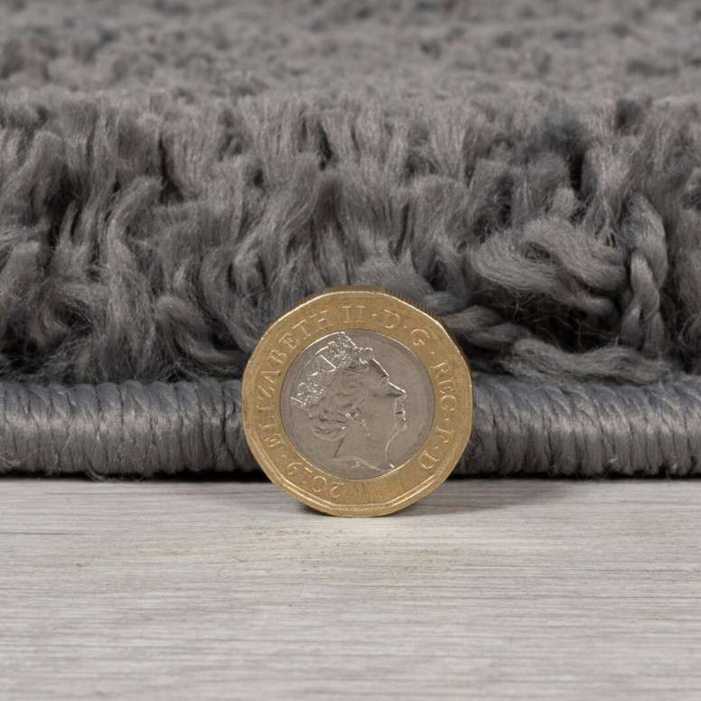 Covor rotund Feather Soft CHARCOAL 200X200 cm, Flair Rugs - 2 | YEO