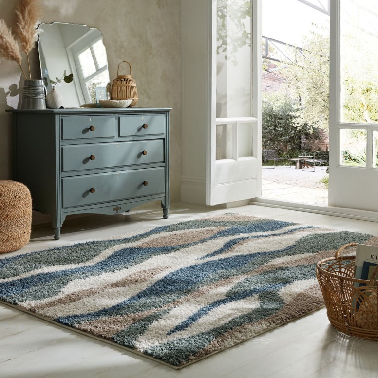 Covor Stream Albastru/Verde 120X170 cm, Flair Rugs