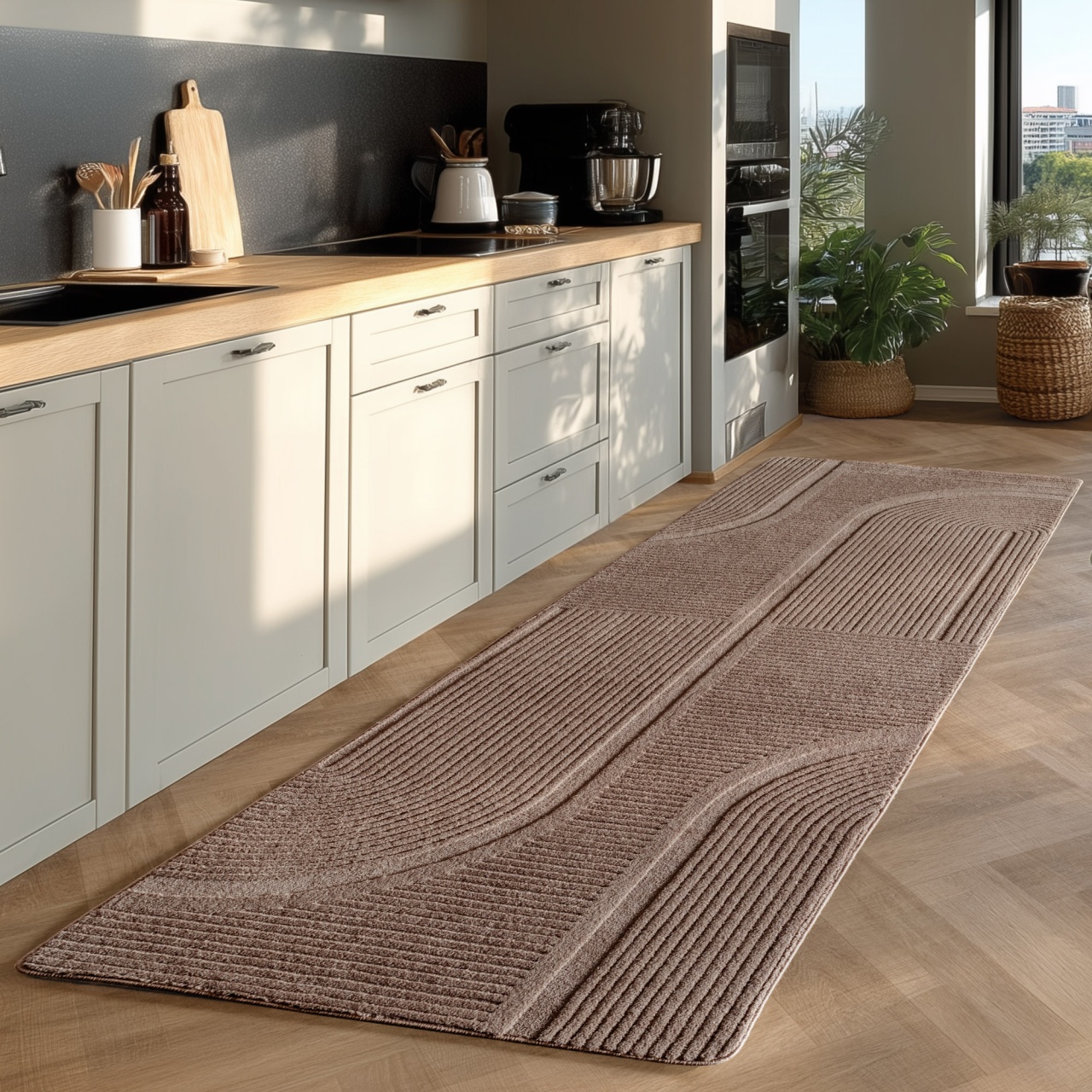 Covor traversa boho Pompei V2 Bej 80x150 cm - 1 | YEO