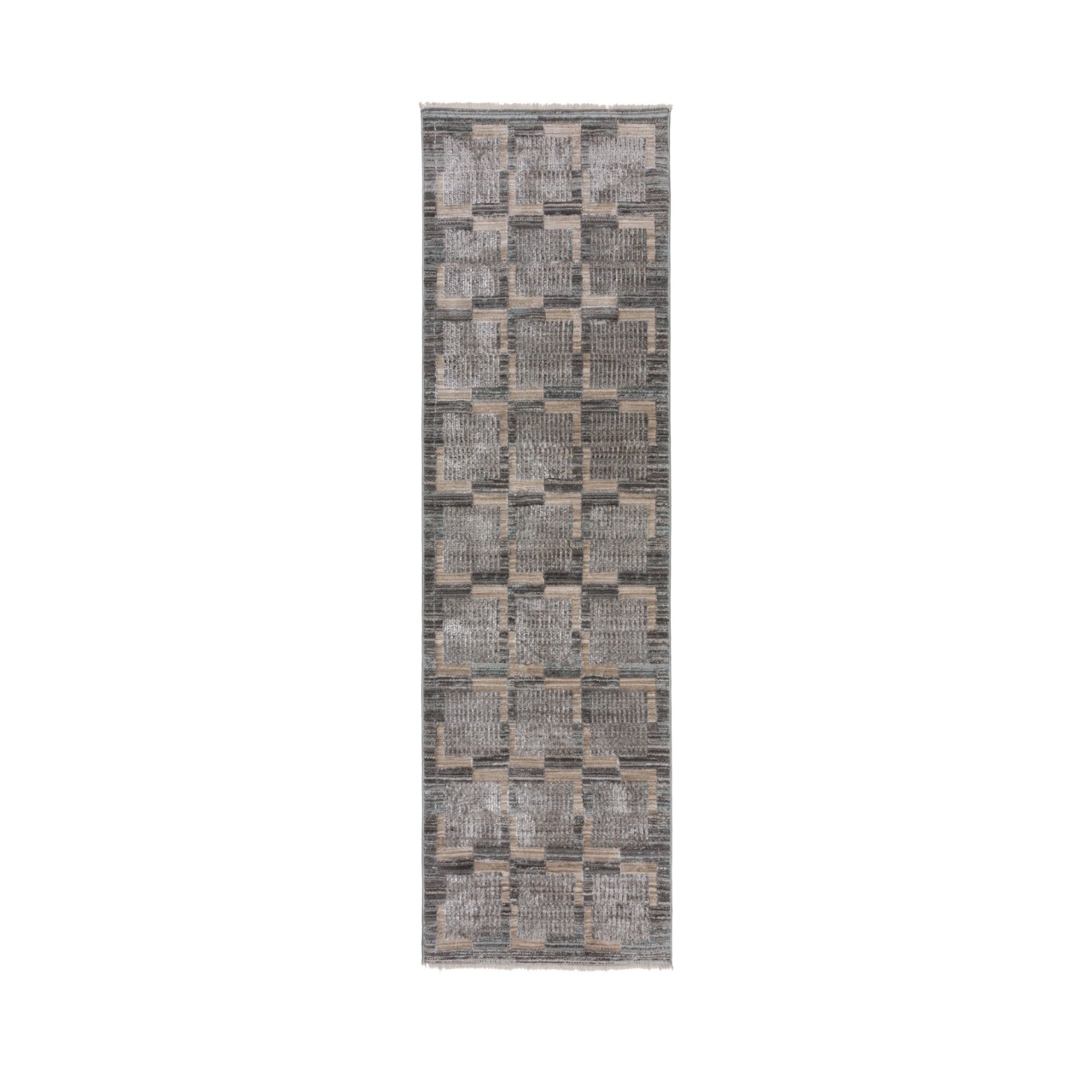 Covor traversa Evelyn Blocks Natural 66X240 cm, Flair Rugs - 1 | YEO
