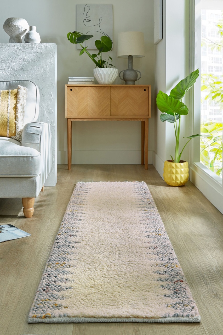 Covor traversa Minerals Border Natural 60X230 cm, Flair Rugs