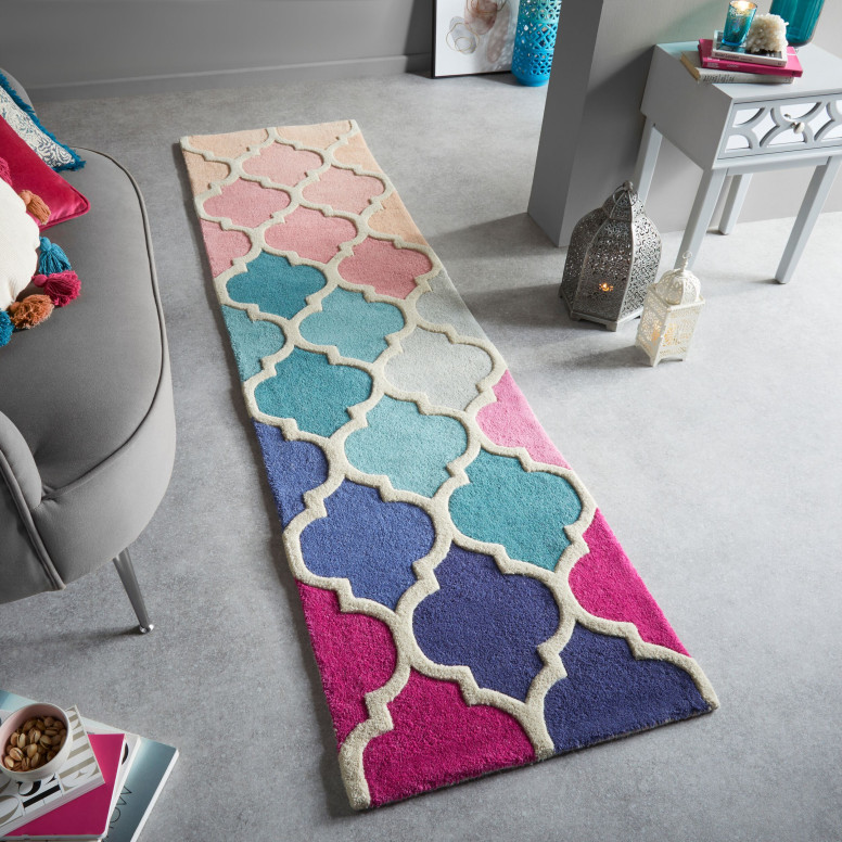 Covor traversă Rosella Roz/Albastru 60X230 cm, Flair Rugs