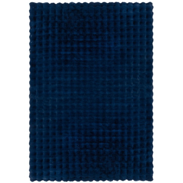 Covor Waffle Faux Fur NAVY 120X170 cm, Flair Rugs - 1 | YEO