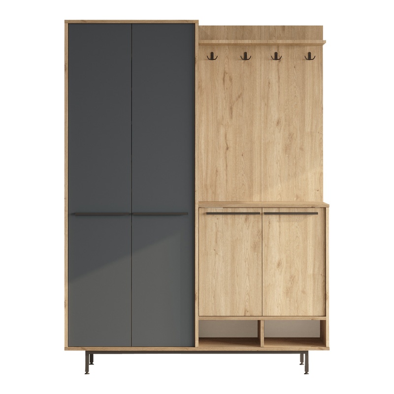 Cuier Cloat, Pako World, Natural-Antracit, 147x35x195 cm - 3 | YEO