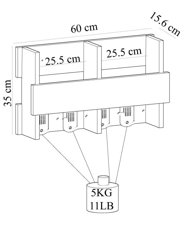 Cuier de Perete Wink - Alb - 5 | YEO