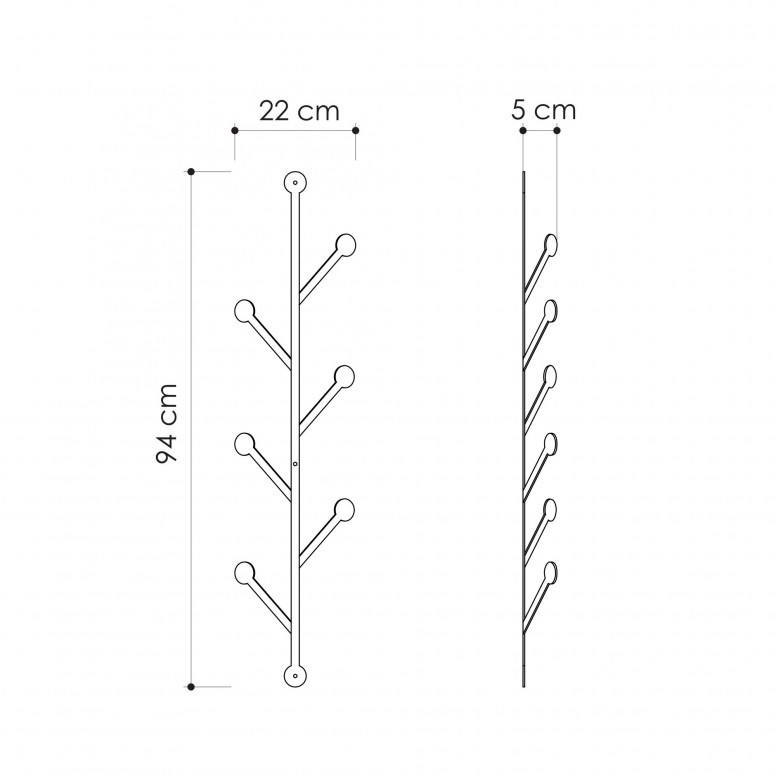 Cuier Ponpon Negru - 2 | YEO