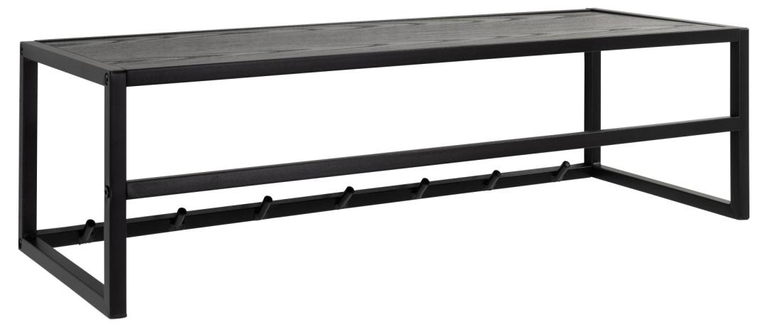 Cuier Seaford V1, Negru, 22x77x28 cm - Imagine 2