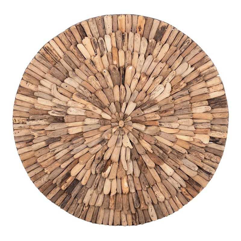 Decoratiune de perete din lemn Wargrene Boho Pako World Natural 100x100x6 cm