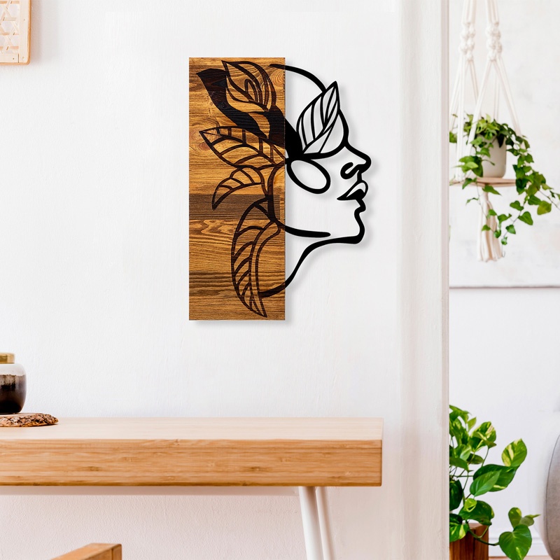 Decoratiune de perete Redian, Pako World, Lemn de pin, Natural, 34x3x50 cm - 1 | YEO