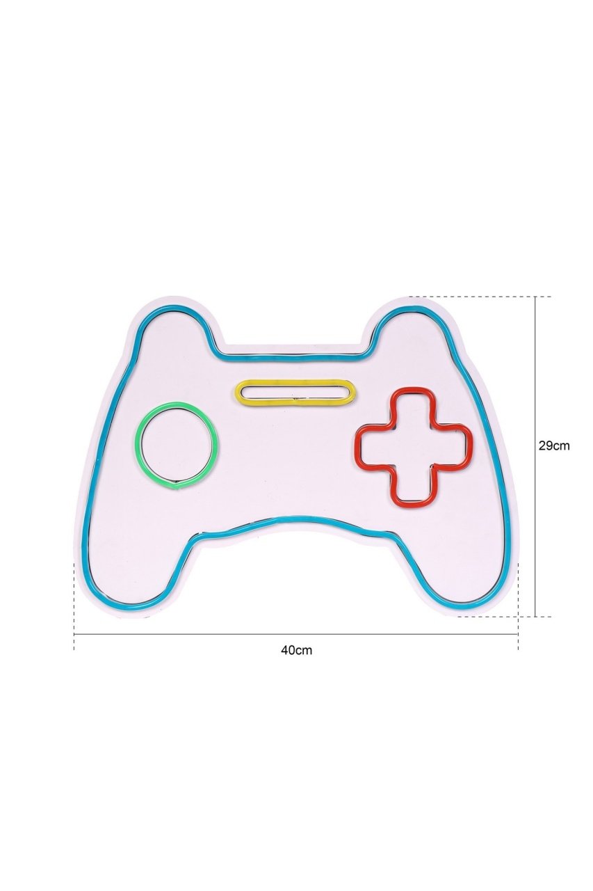 Decoratiune luminoasa LED de perete Play Station Gaming Controller Multicolor 40x29x3 cm