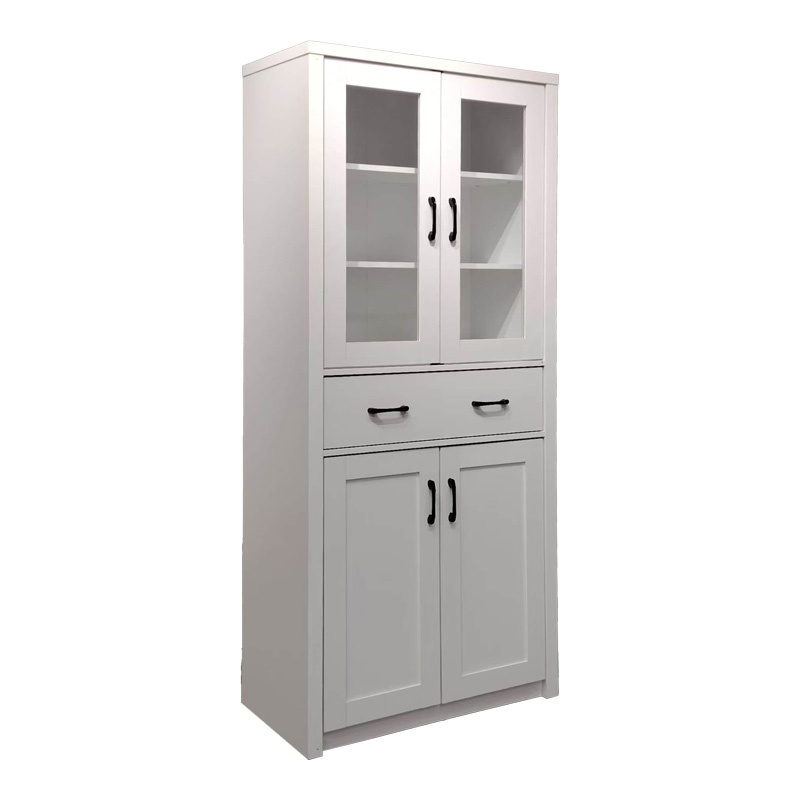 Dulap bucatarie cu vitrina Nisso Alb 80x40x183.5 cm