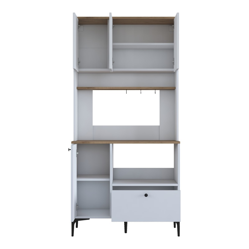 Dulap de bucatarie Bender Alb 90.2x40x184.2 cm - 4 | YEO
