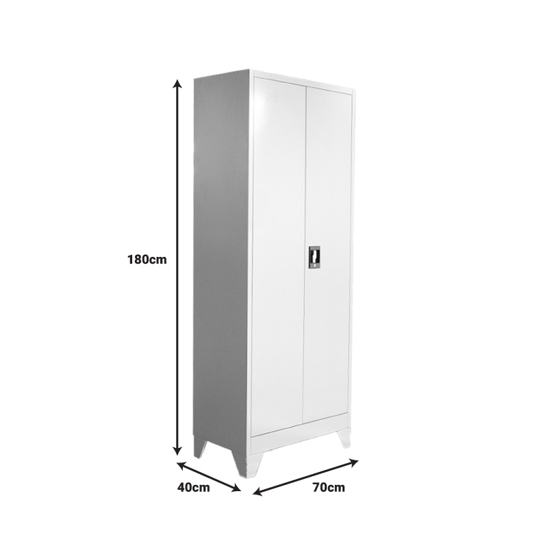 Dulap metalic Ugren I, Pako World, Gri deschis, 70x40x180 cm