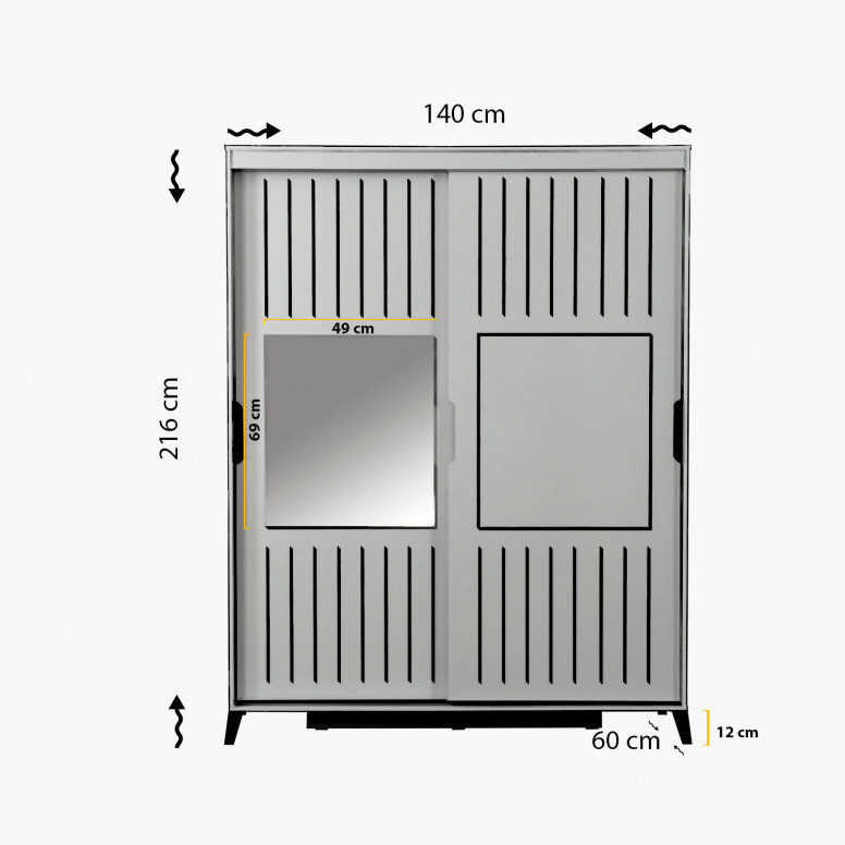 Dulap Pasific Home Fuga - 140 Ceviz Dolap