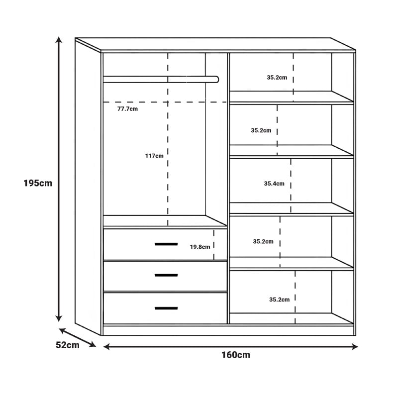 Dulap Spnlen Pako World Nuc 160x52x195 cm - 1 | YEO