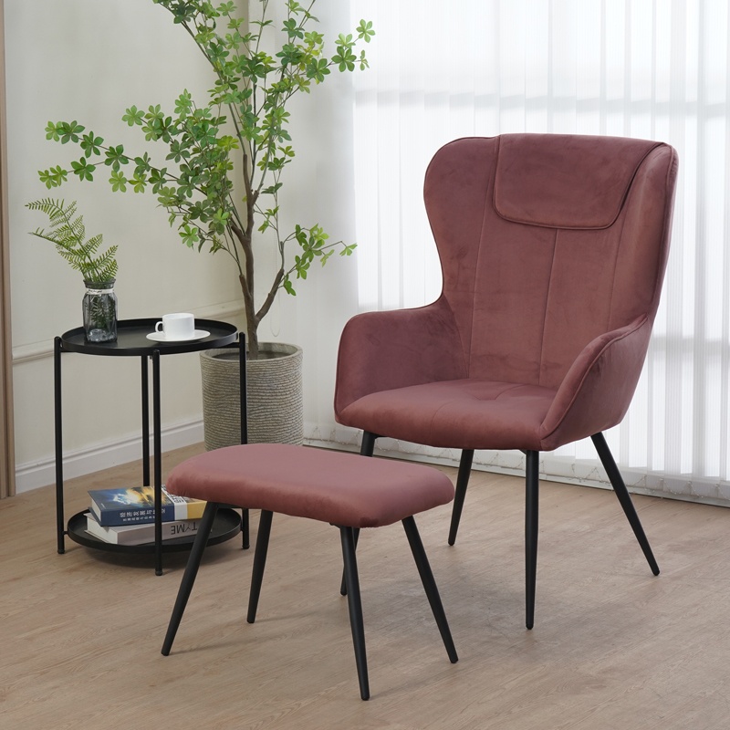Fotoliu cu taburet Rueda, Pako World, Mar putred, 71x66x99 cm - 1 | YEO