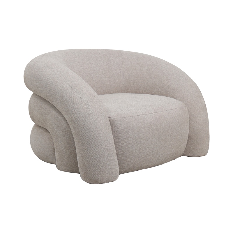 Fotoliu Lexy crem din material textil 99x88x62 cm