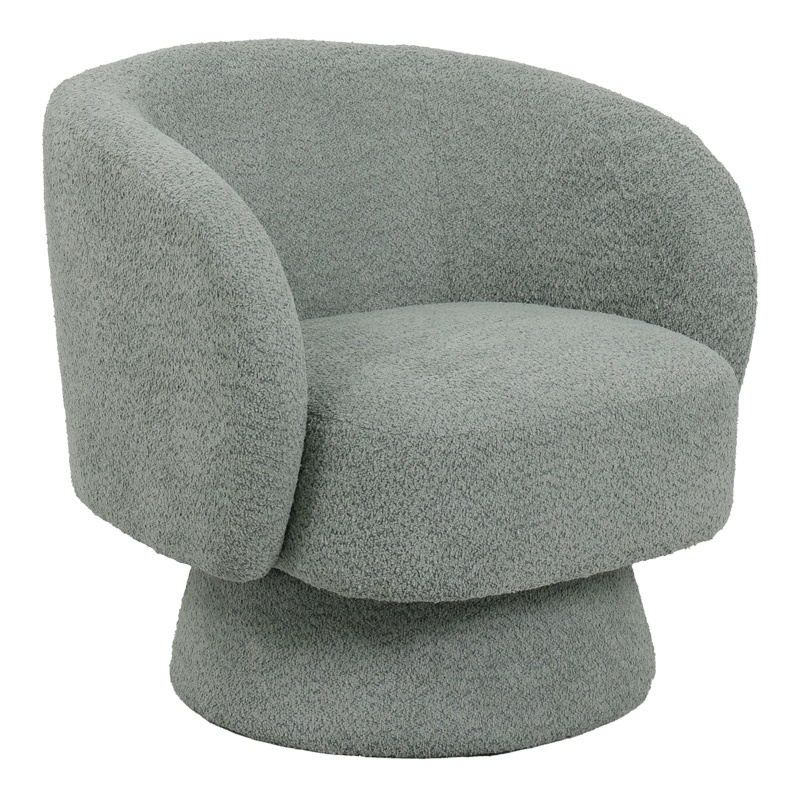 Fotoliu rotativ Kreslo, Pako World, Textil, Verde deschis, 78x81x77 cm
