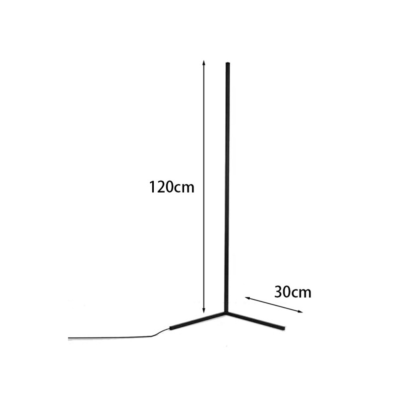 Lampadar LED Nanek Negru 30x30x120 cm