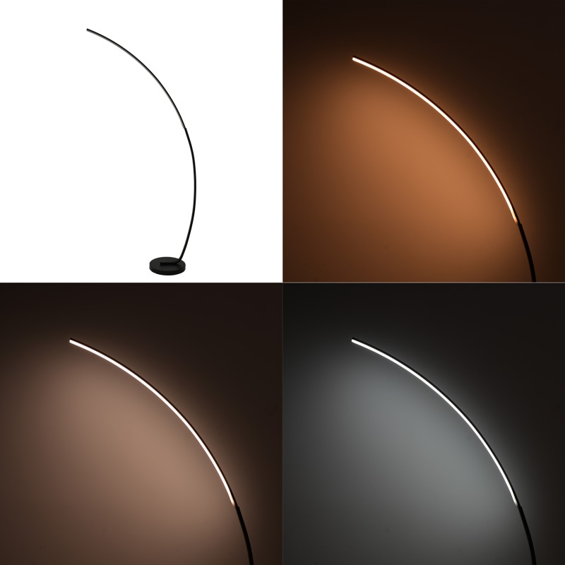 Lampadar LED Urena Negru 70x28x165 cm