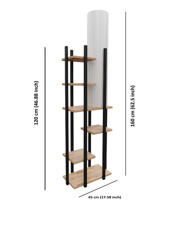 Lampadar Vogue - SRC Negru/Alb Natural - 3 | YEO