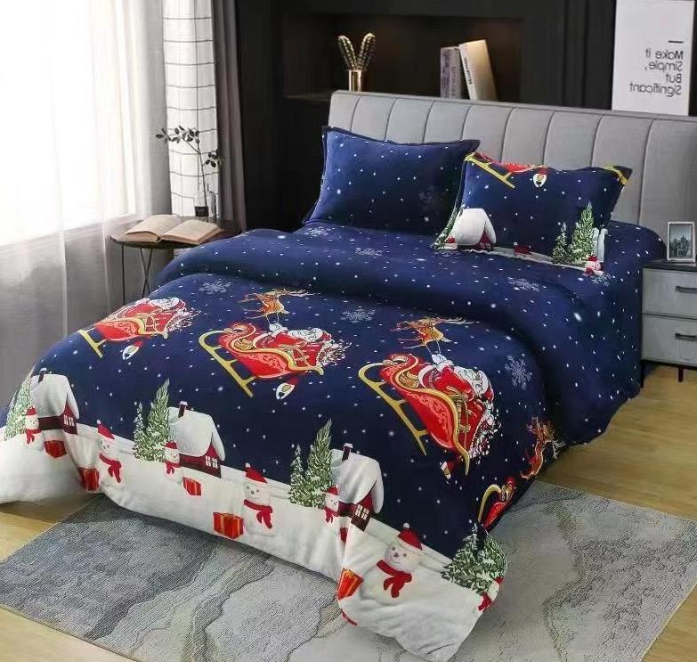 Lenjerie Craciun cu Elastic 180x200 Merry V8 (Cocolino)