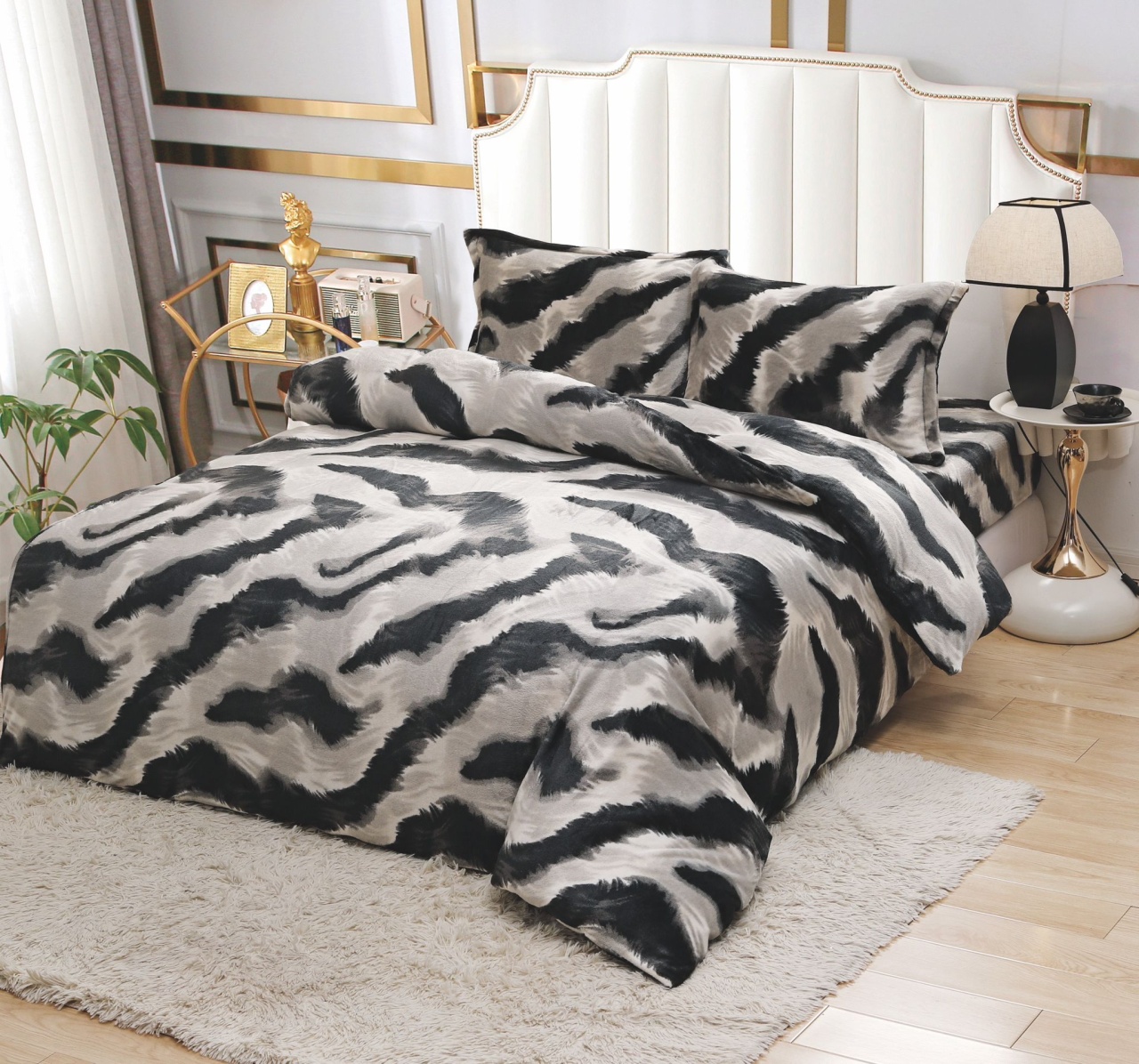 Lenjerie Zebra Urgie cocolino cu Elastic 180x200 (Cocolino)