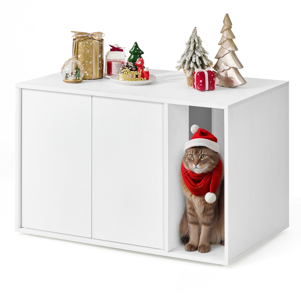 Litiera Alb Songmics 80x50x53 cm - 3 | YEO