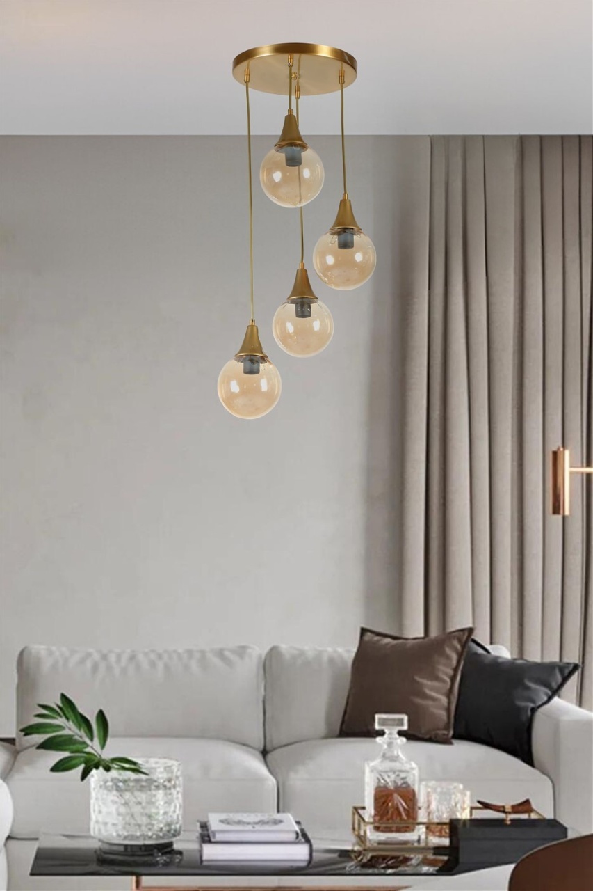 Lustra Afra Chihlimbar 30x30x70 cm - 1 | YEO