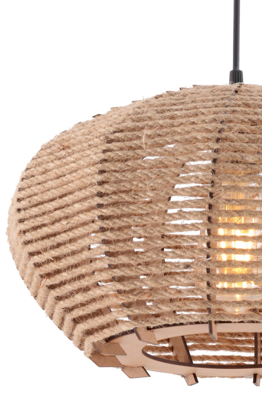 Lustra Jute Crem 35x35x65 cm