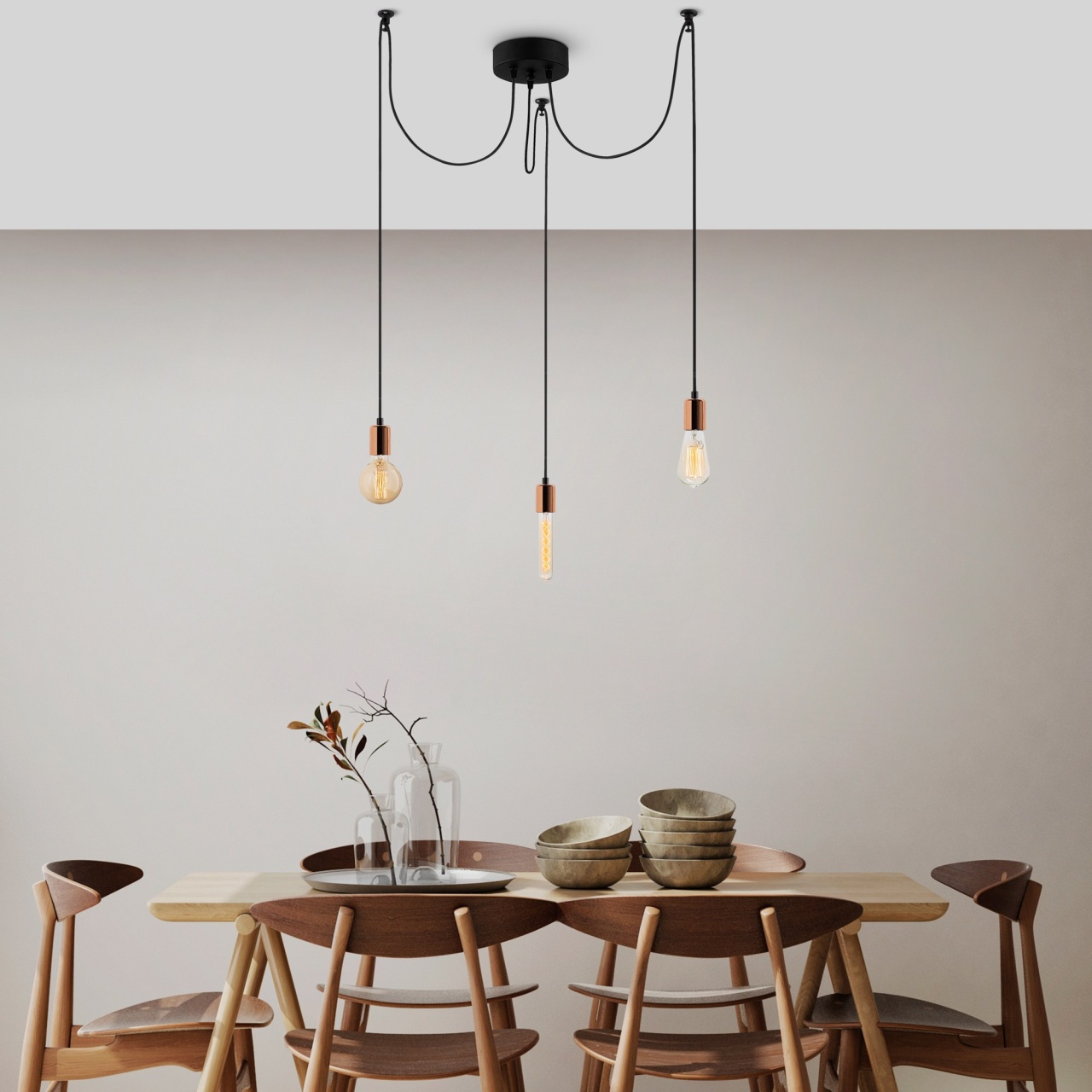 Lustra Kabluni Cupru 96x96x102 cm - 1 | YEO