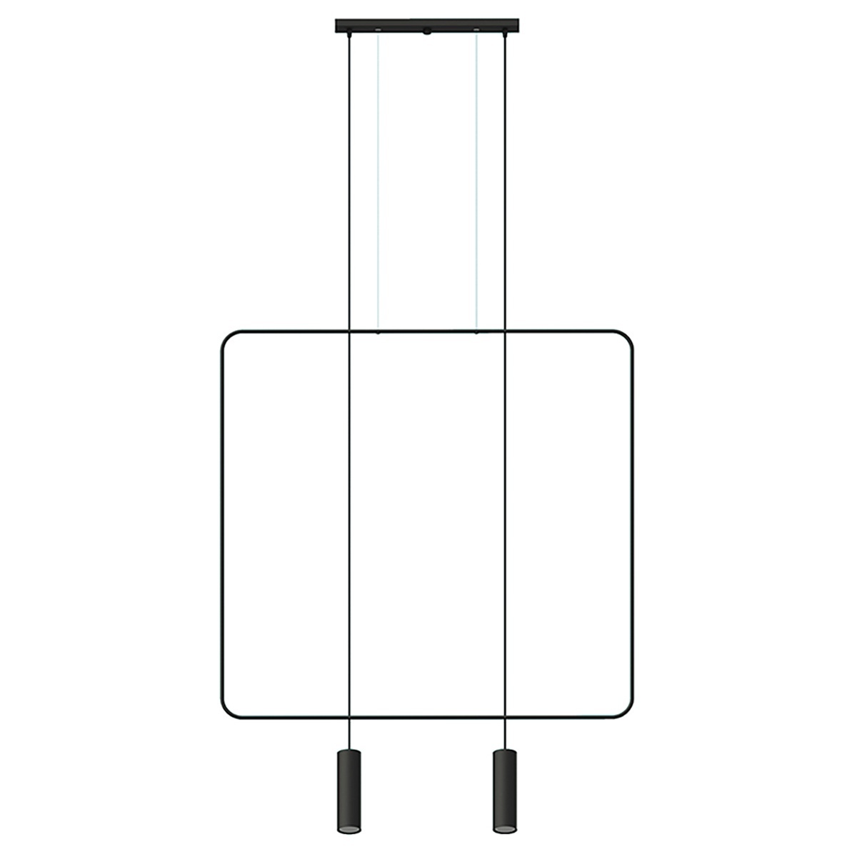 Lustra suspendata Rana Negru 100x6x200 cm