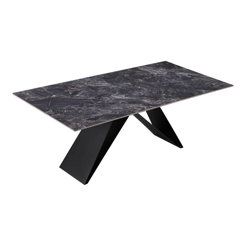 Masa de bucatarie Meja, Pako World, Negru, 200x100x76 cm - 2 | YEO