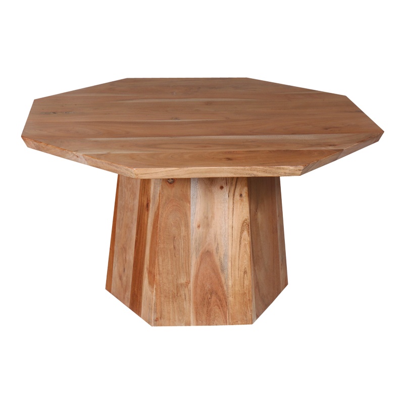 Masa de cafea octogonala Boho, Pako World, Lemn de salcam, Natural, 80x80x45 cm - 1 | YEO