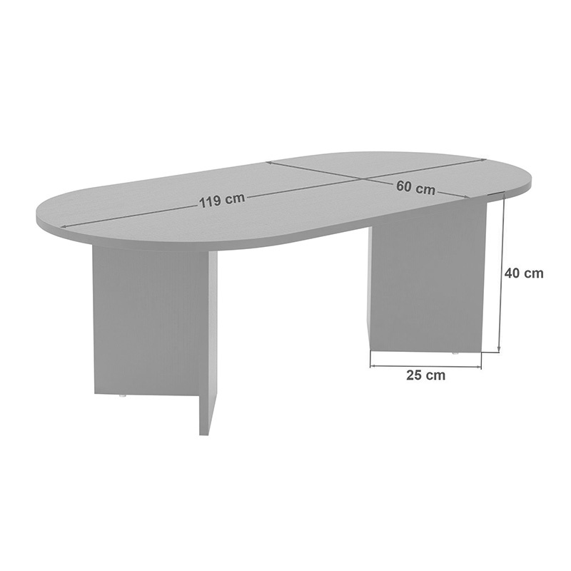 Masa de cafea Tabletod, Pako World, Nuc-Alb, 119x60x40 cm