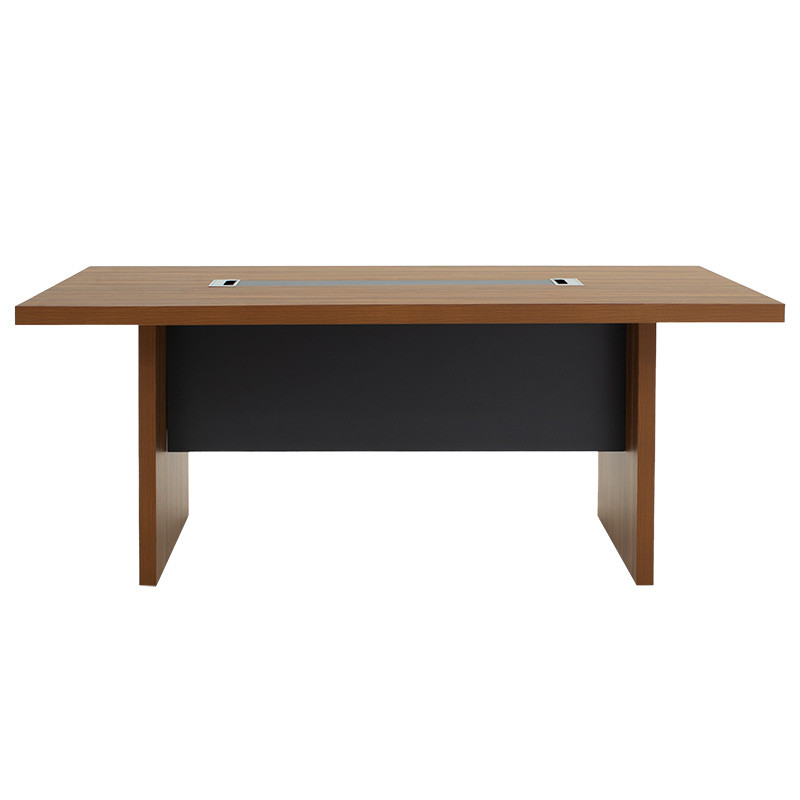 Masa de conferinta Oscar 5cm nuc - antracit 200x100x76cm - 1 | YEO