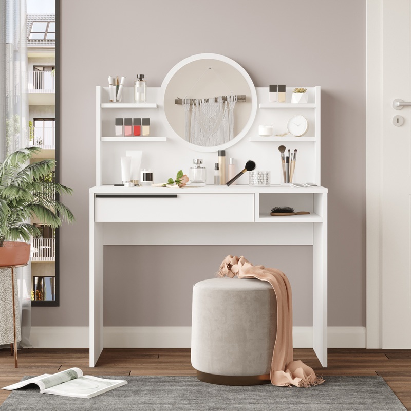 Masa de toaleta Manista, Pako World, Alb, 100x44x119 cm - 2 | YEO