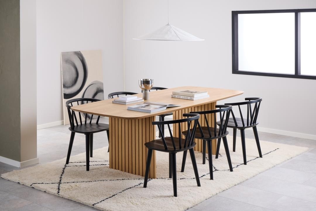 Masa dining Christo, Natural, 75x220x105 cm