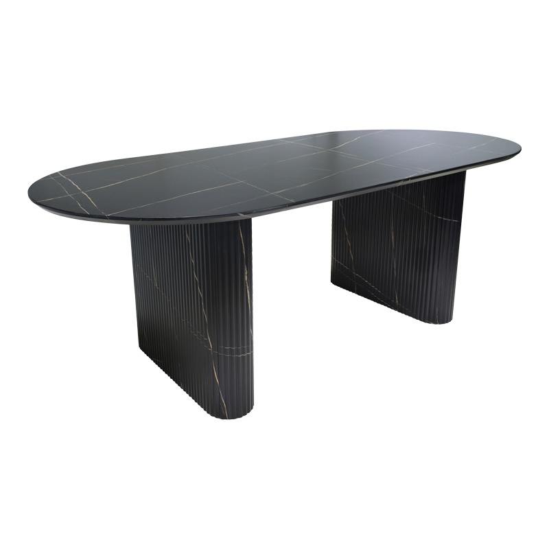 Masa dining Nembou boho Negru 210x100x76 cm