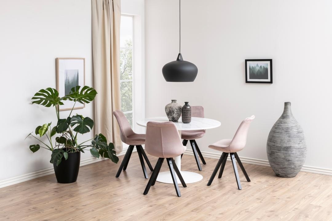 Masa dining Tarifa, Alb, 75x110x110 cm - Imagine 2
