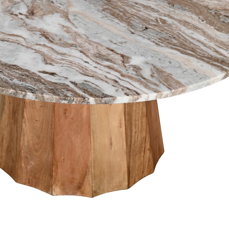 Masa Ezerdian boho Natural 120x120x76 cm - 3 | YEO