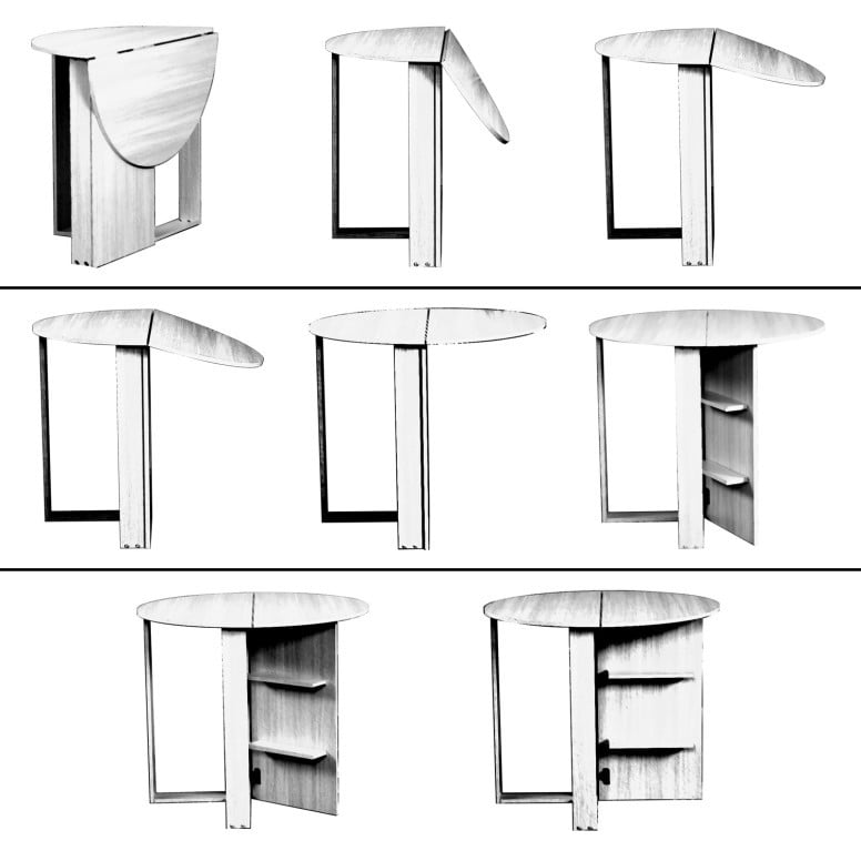 Masa Pliabila Middle - Walnut - 4 | YEO