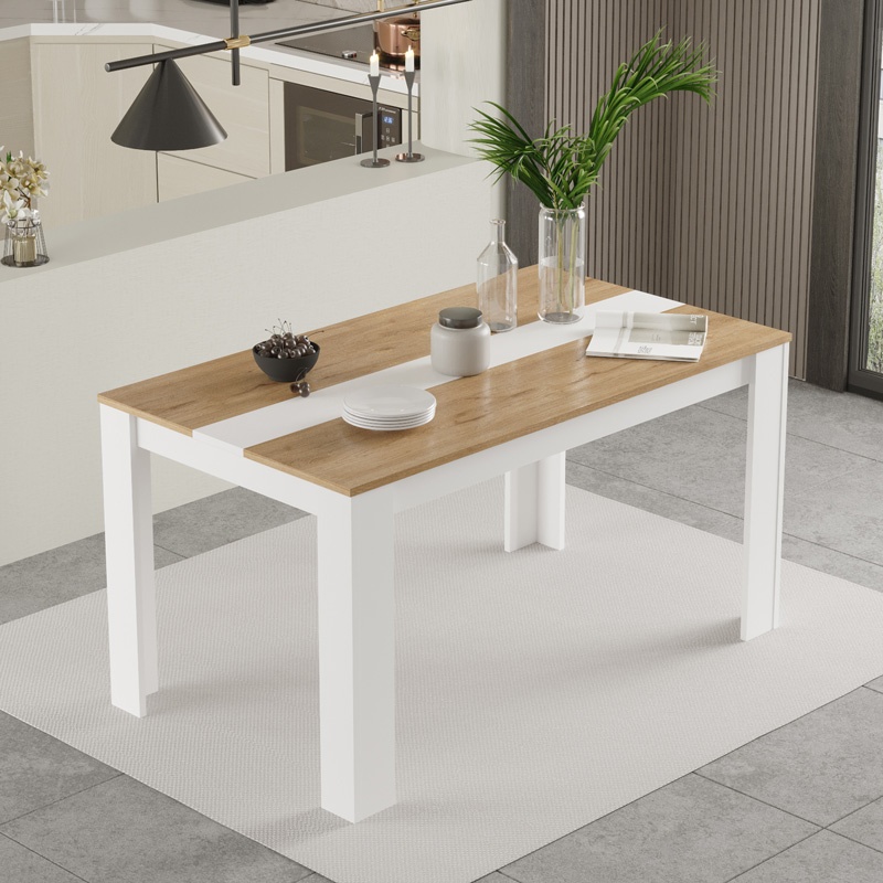 Masa Sepen, Pako World, Alb-Natural, 140x80x74 cm - 1 | YEO