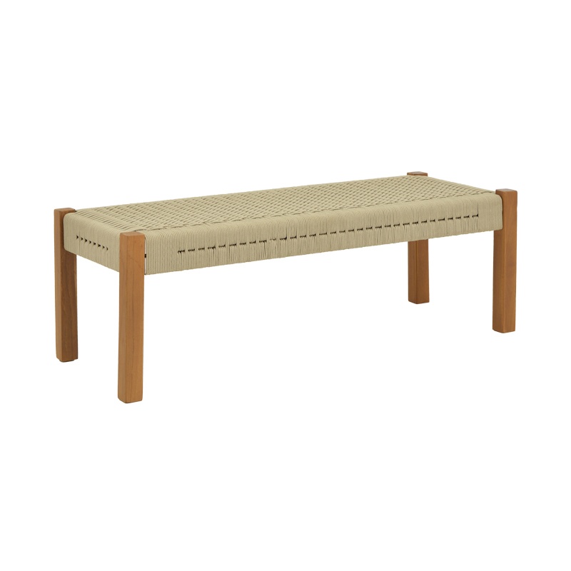 Masa Uma Boho, Pako World, Lemn de tec, Natural, 150x45x40 cm