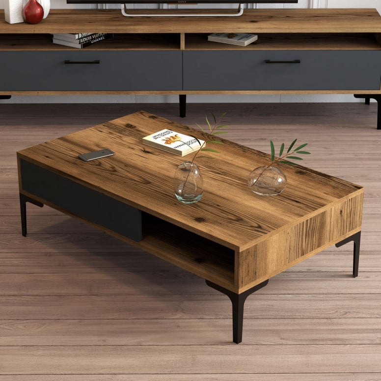 Masuta de Cafea Istanbul - Walnut, Antracit - 1 | YEO