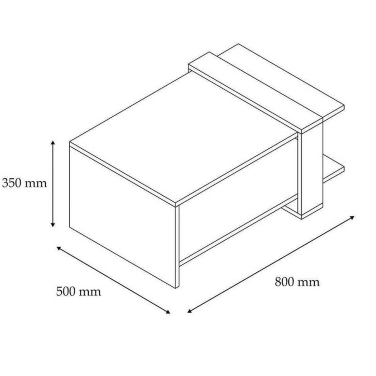 Masuta de Cafea Pwf-0312 Maro 90x60x37.5 cm