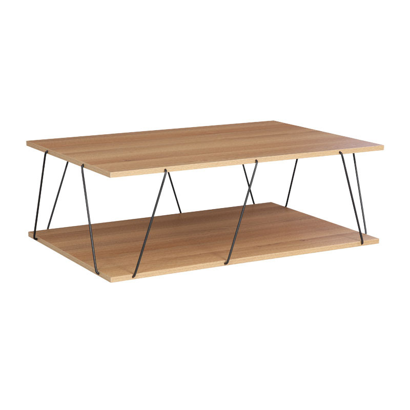 Masuta de cafea Tars sonoma - negru 90x60x30.5cm